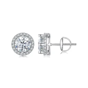 (afbeelding voor) Pandora stijl 1-karaats Moissanite Studs Oorbellen (Twee Certificaten) - MSE039
