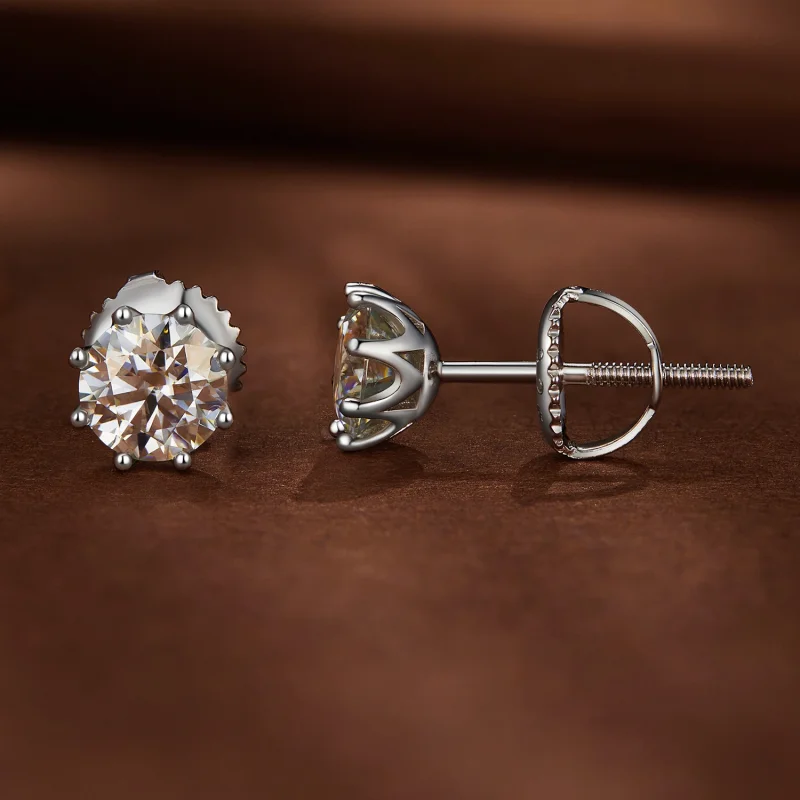 (afbeelding voor) Pandora Stijl 0.5 Karaat Moissanite Hoop Oorbellen - MSE019-S - Bekijken 3