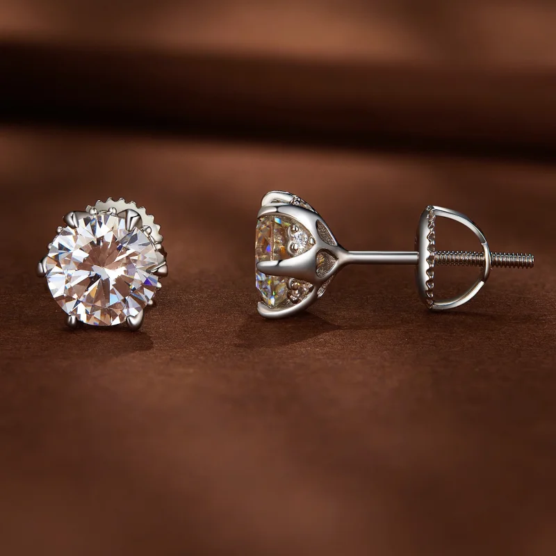 (afbeelding voor) Pandora-stijl 1 karaat Moissanite oorknopjes - MSE020-L - Bekijken 2