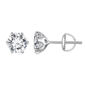 (afbeelding voor) Pandora-stijl 1 karaat Moissanite oorknopjes - MSE020-L