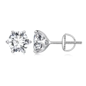 (afbeelding voor) Pandora-stijl 2-karaats Moissanite Stud Oorbellen - MSE021-L