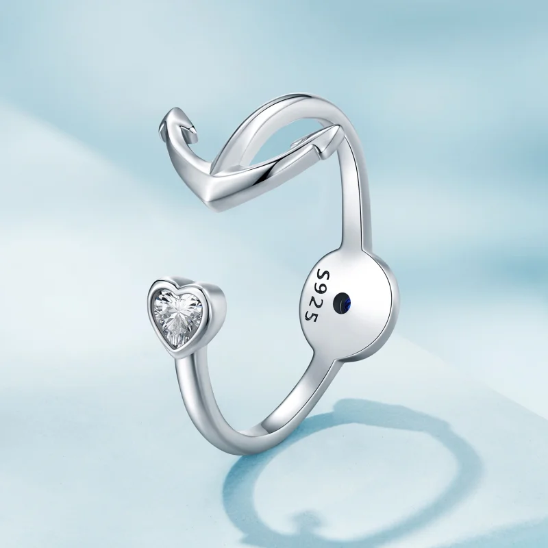 (afbeelding voor) Pandora Stijl Anker Kompas Open Ring - SCR935 - Bekijken 2