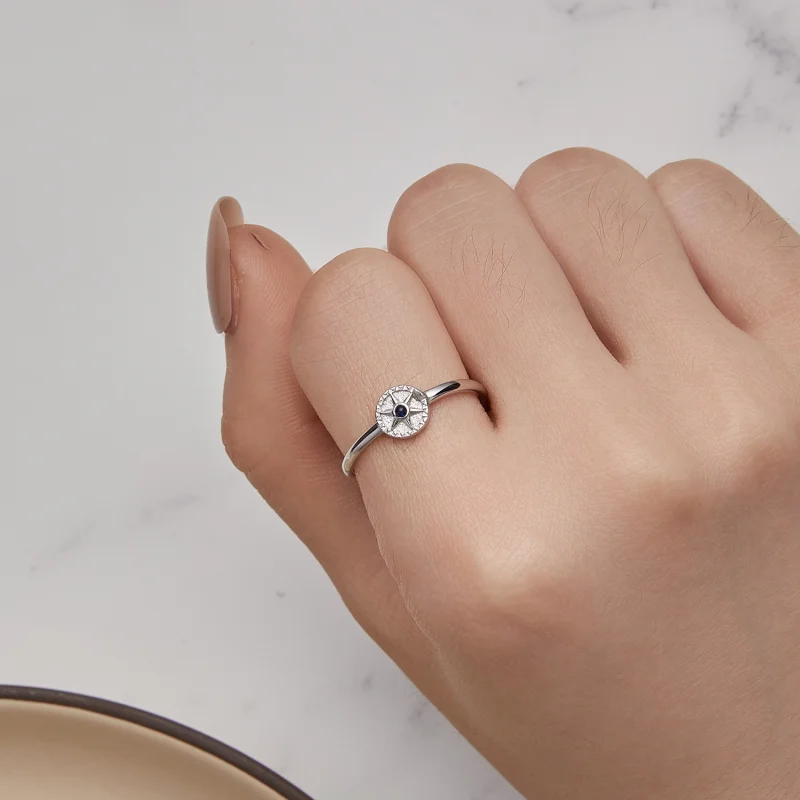 (afbeelding voor) Pandora Stijl Anker Kompas Open Ring - SCR935 - Bekijken 10