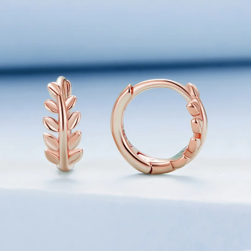 (afbeelding voor) Pandora Stijl Bladeren Hoops Oorbellen - BSE500-C - Bekijken 2