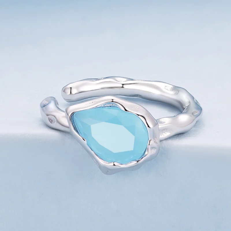 (afbeelding voor) Pandora-stijl Blauwe Waterdruppel Oorclip - BSE846 - Bekijken 2