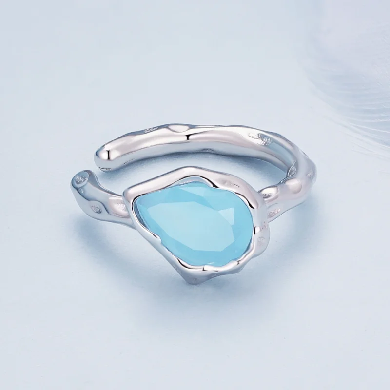 (afbeelding voor) Pandora-stijl Blauwe Waterdruppel Oorclip - BSE846 - Bekijken 3