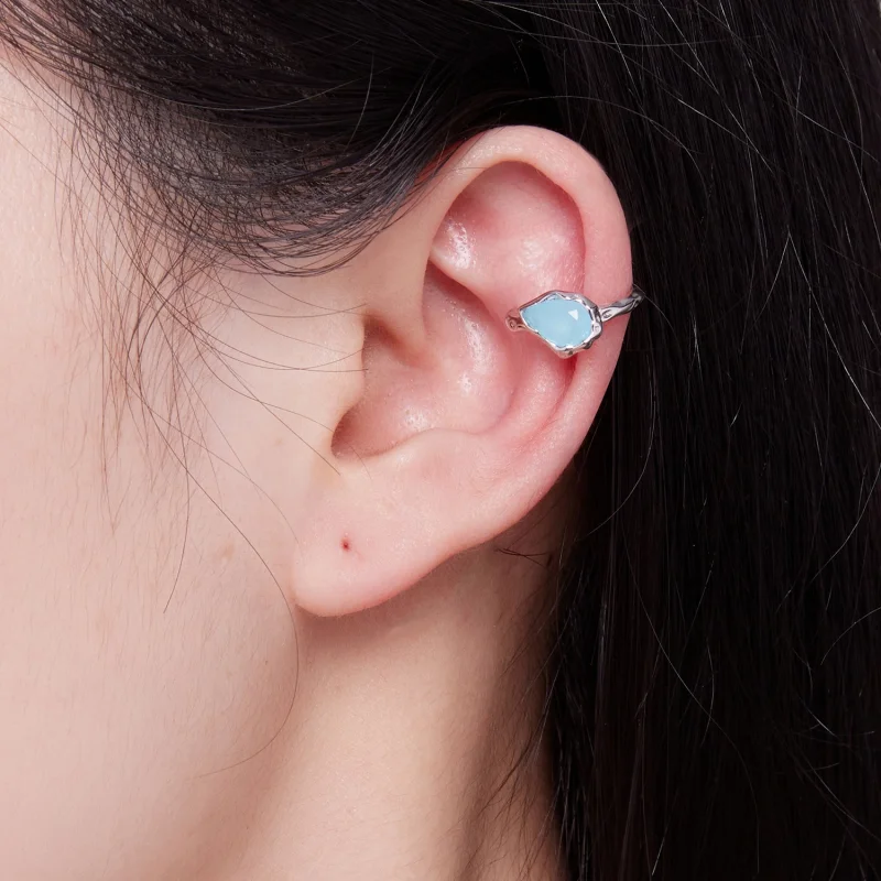 (afbeelding voor) Pandora-stijl Blauwe Waterdruppel Oorclip - BSE846 - Bekijken 6