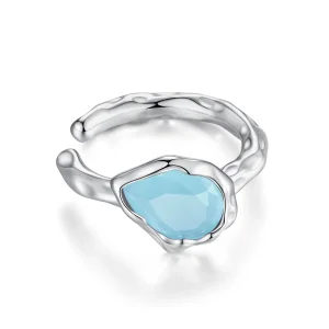 (afbeelding voor) Pandora-stijl Blauwe Waterdruppel Oorclip - BSE846