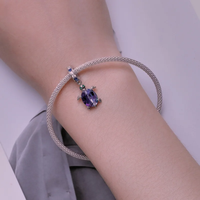 (afbeelding voor) Pandora Stijl Delicate Schildpad Hanger Bedel - BSC849 - Bekijken 5