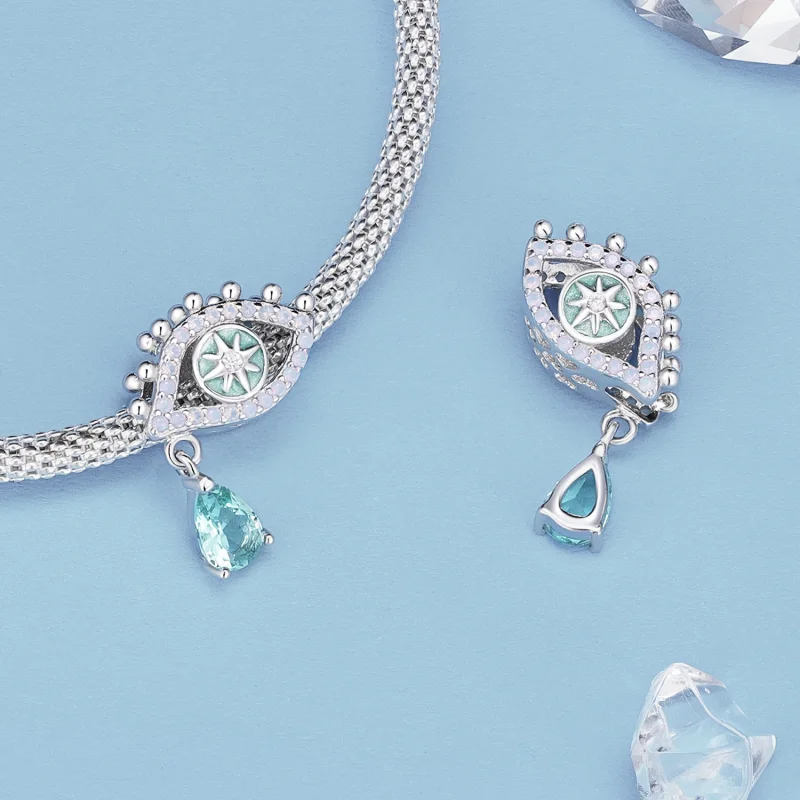 (afbeelding voor) Pandora-stijl Duivelsoogbedel - BSC856 - Bekijken 4