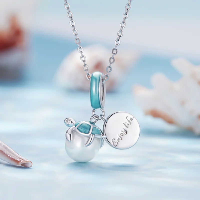 (afbeelding voor) Pandora Stijl Geniet van het Leven van Zeeschildpadden Hanger Bedel - SCC2506 - Bekijken 2