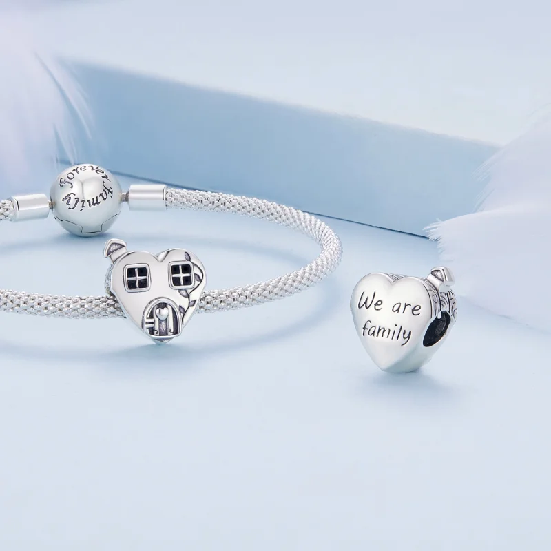 (afbeelding voor) Pandora Stijl Huisbedel in de vorm van een Hart - BSC871 - Bekijken 4