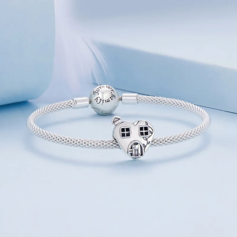 (afbeelding voor) Pandora Stijl Huisbedel in de vorm van een Hart - BSC871 - Bekijken 5