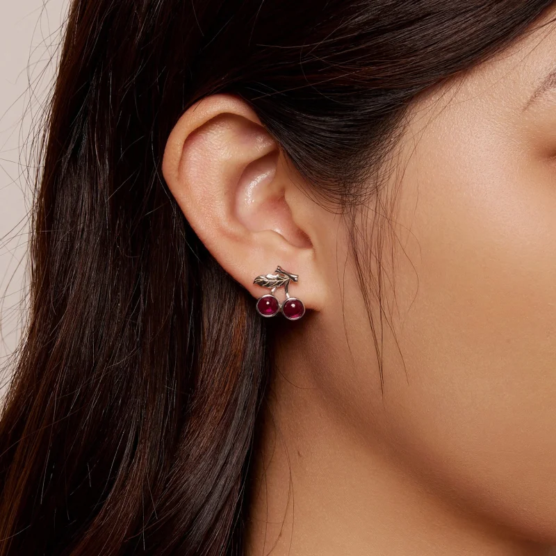 (afbeelding voor) Pandora-stijl Kersen Stud Oorbellen - SCE1604 - Bekijken 5