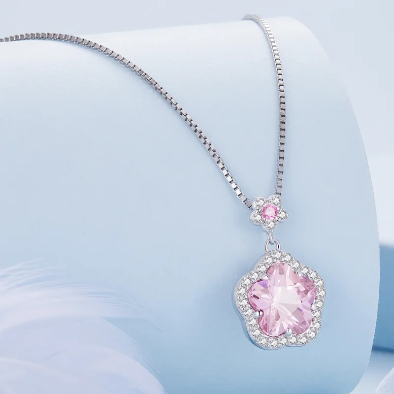 (afbeelding voor) Pandora-stijl ketting met klein bloemetje - BSN329 - Bekijken 2