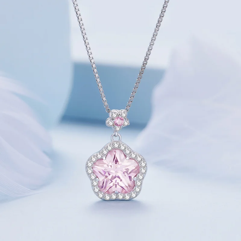 (afbeelding voor) Pandora-stijl ketting met klein bloemetje - BSN329 - Bekijken 3