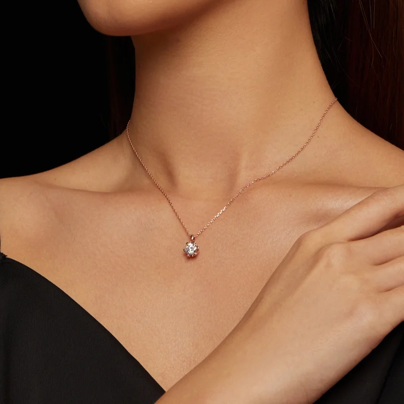 (afbeelding voor) Pandora Stijl Ketting met Luxe Moissanite - MSN006-C - Bekijken 6
