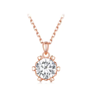 (afbeelding voor) Pandora Stijl Ketting met Luxe Moissanite - MSN006-C