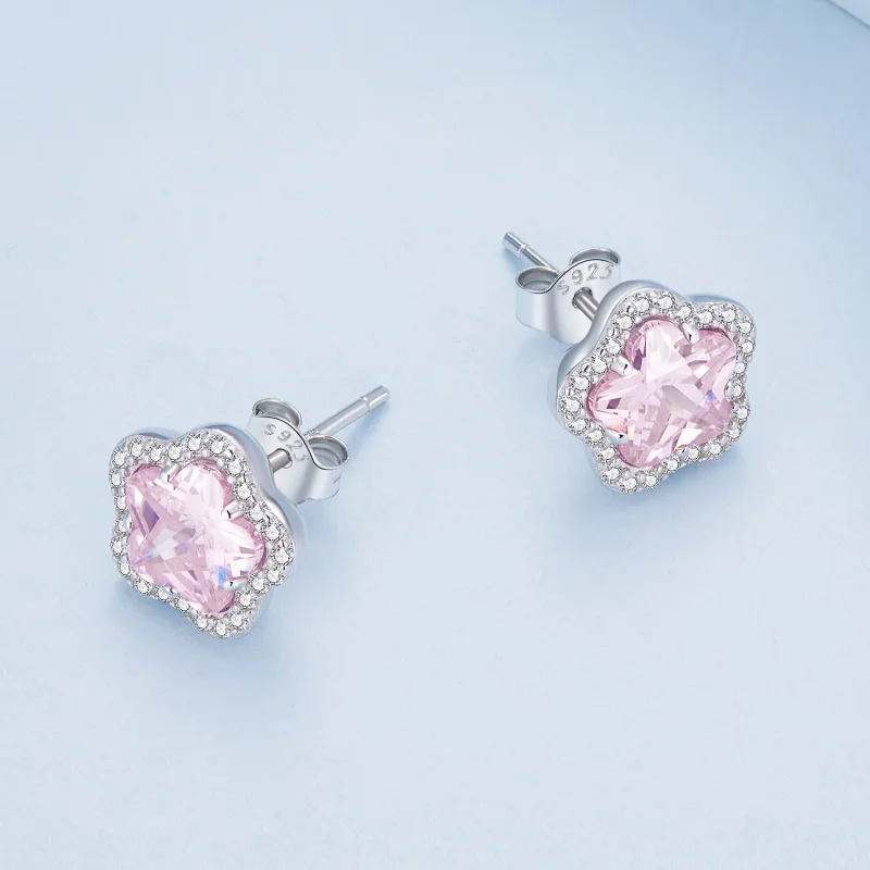 (afbeelding voor) Pandora stijl Kleine Bloem Stud Oorbellen - BSE850 - Bekijken 4