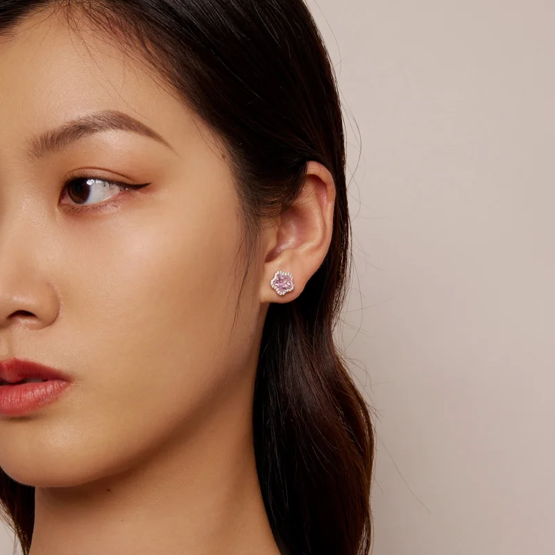 (afbeelding voor) Pandora stijl Kleine Bloem Stud Oorbellen - BSE850 - Bekijken 6