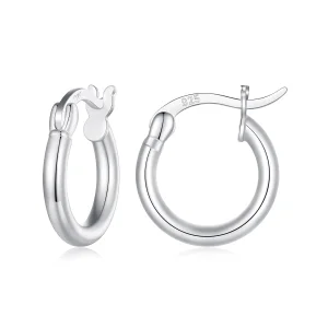 (afbeelding voor) Pandora-stijl Kleine cirkel Hoops Oorbellen - SCE1608-S