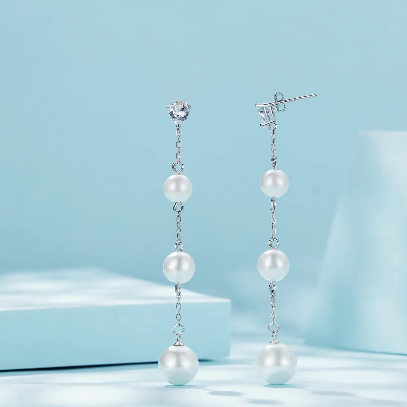 (afbeelding voor) Pandora Stijl Kwast Kralen Hangende Oorbellen - SCE1601 - Bekijken 2