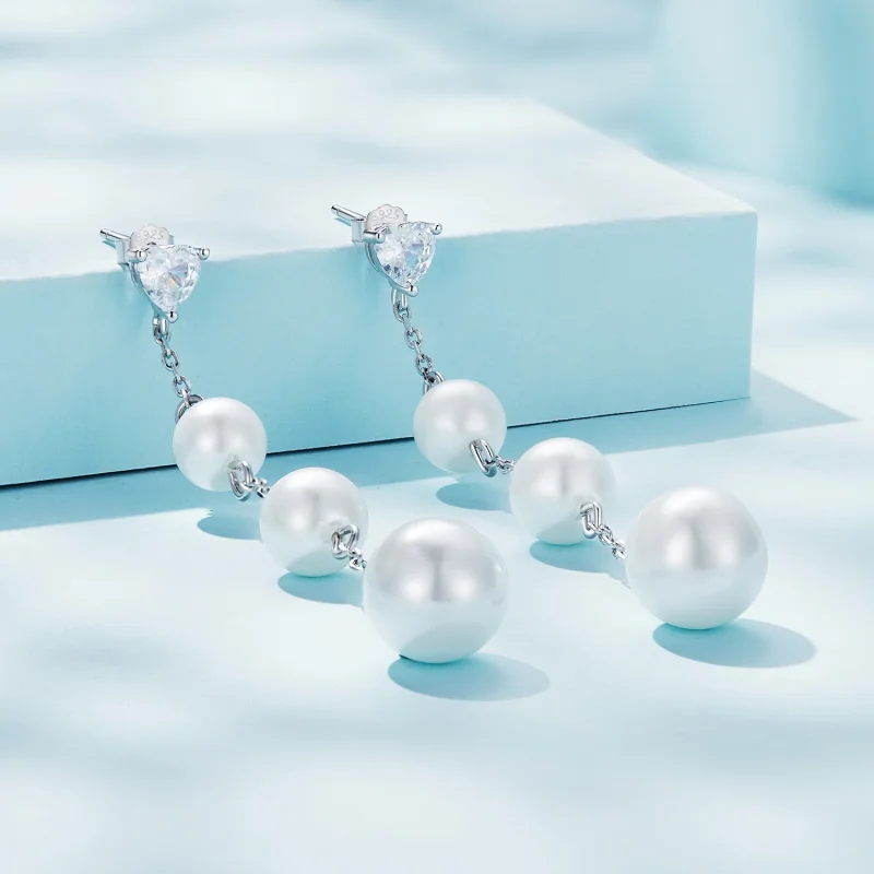 (afbeelding voor) Pandora Stijl Kwast Kralen Hangende Oorbellen - SCE1601 - Bekijken 3