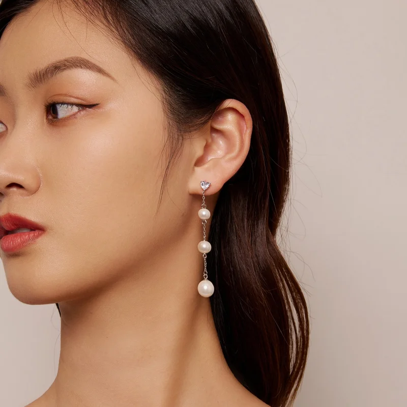 (afbeelding voor) Pandora Stijl Kwast Kralen Hangende Oorbellen - SCE1601 - Bekijken 5