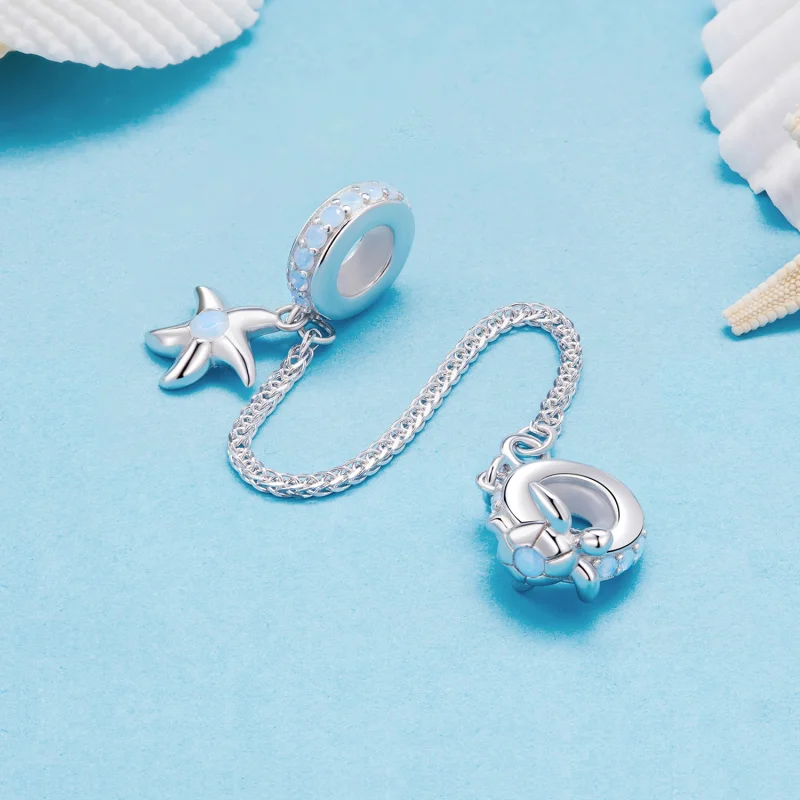 (afbeelding voor) Pandora Stijl Onderwater Wereld Veiligheidsketting - BSC870 - Bekijken 2