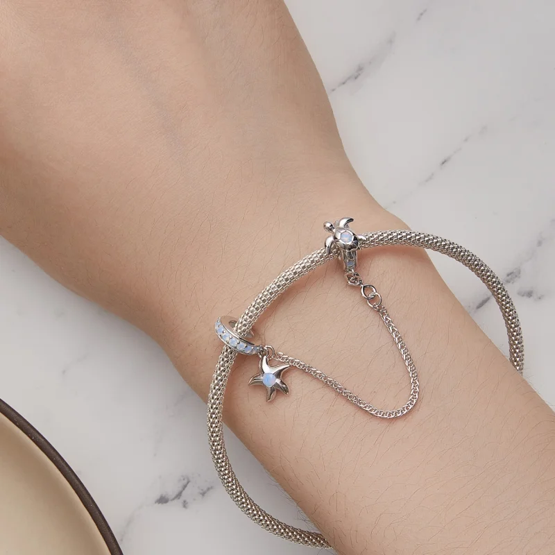 (afbeelding voor) Pandora Stijl Onderwater Wereld Veiligheidsketting - BSC870 - Bekijken 6