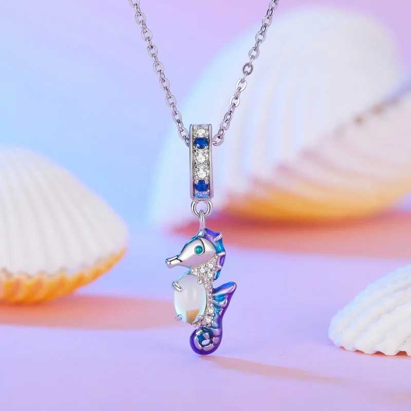 (afbeelding voor) Pandora Stijl Prachtige Zeepaard Hanger Bedel - BSC850 - Bekijken 2