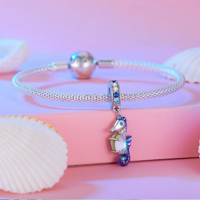 (afbeelding voor) Pandora Stijl Prachtige Zeepaard Hanger Bedel - BSC850 - Bekijken 3