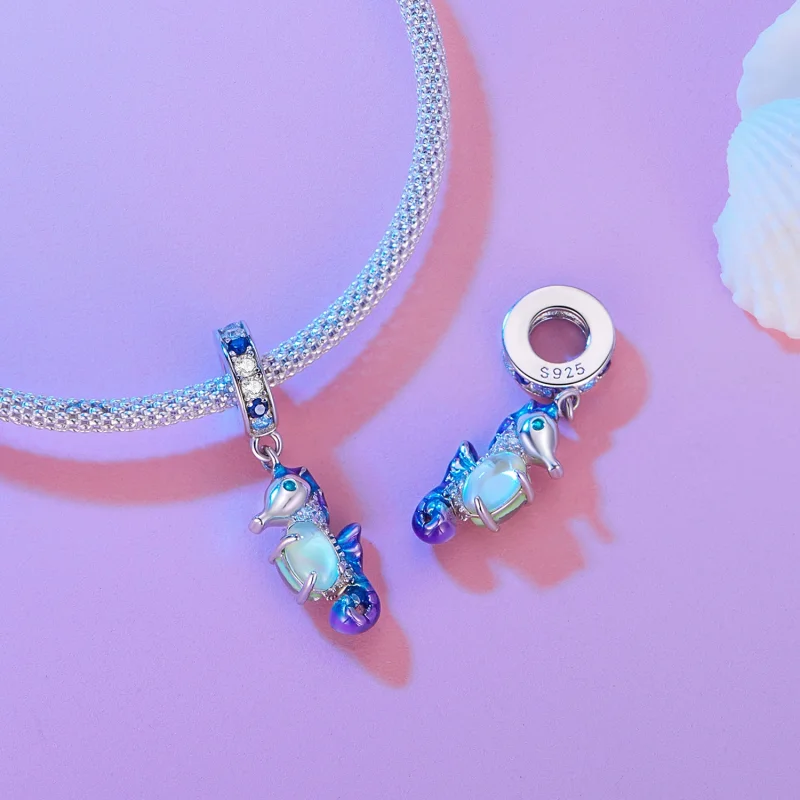 (afbeelding voor) Pandora Stijl Prachtige Zeepaard Hanger Bedel - BSC850 - Bekijken 4