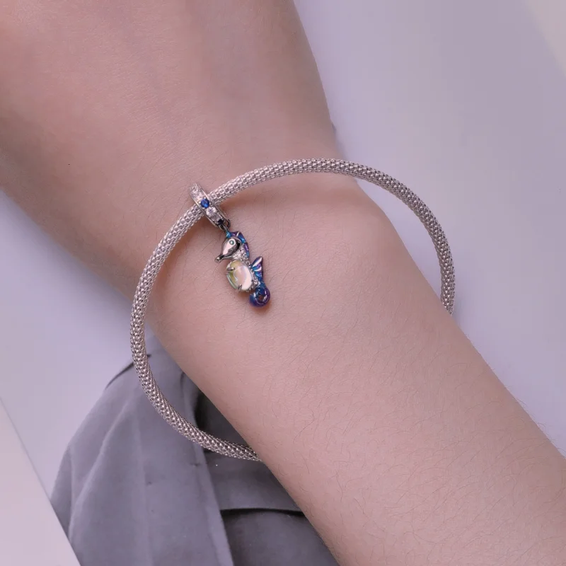 (afbeelding voor) Pandora Stijl Prachtige Zeepaard Hanger Bedel - BSC850 - Bekijken 5