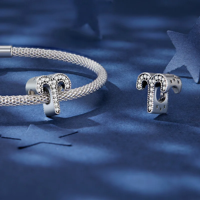 (afbeelding voor) Pandora Stijl Ram Geluksbedel Zodiac Teken - SCC2516-1 - Bekijken 4