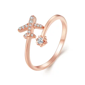 (afbeelding voor) Pandora-stijl roségouden Open Ring voor Afstand - SCR623-C