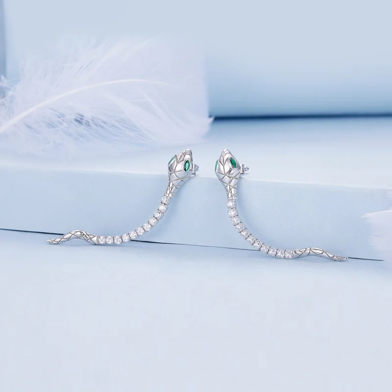 (afbeelding voor) Pandora Stijl Spirit Snake Stud Oorbellen - BSE851 - Bekijken 2