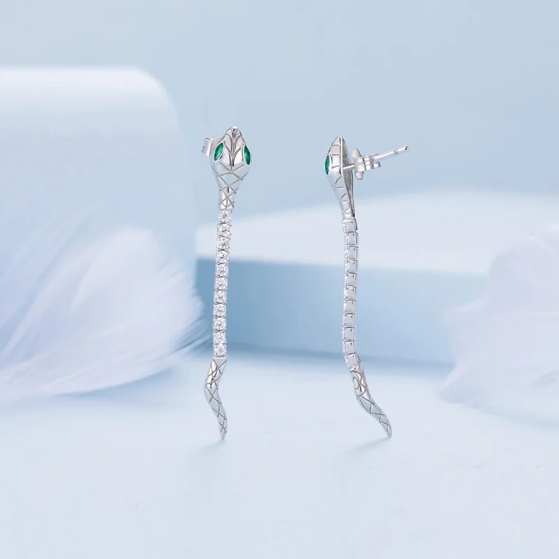 (afbeelding voor) Pandora Stijl Spirit Snake Stud Oorbellen - BSE851 - Bekijken 3