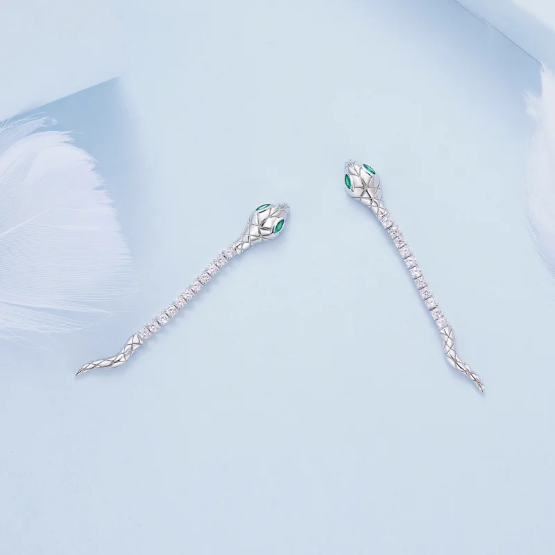 (afbeelding voor) Pandora Stijl Spirit Snake Stud Oorbellen - BSE851 - Bekijken 4