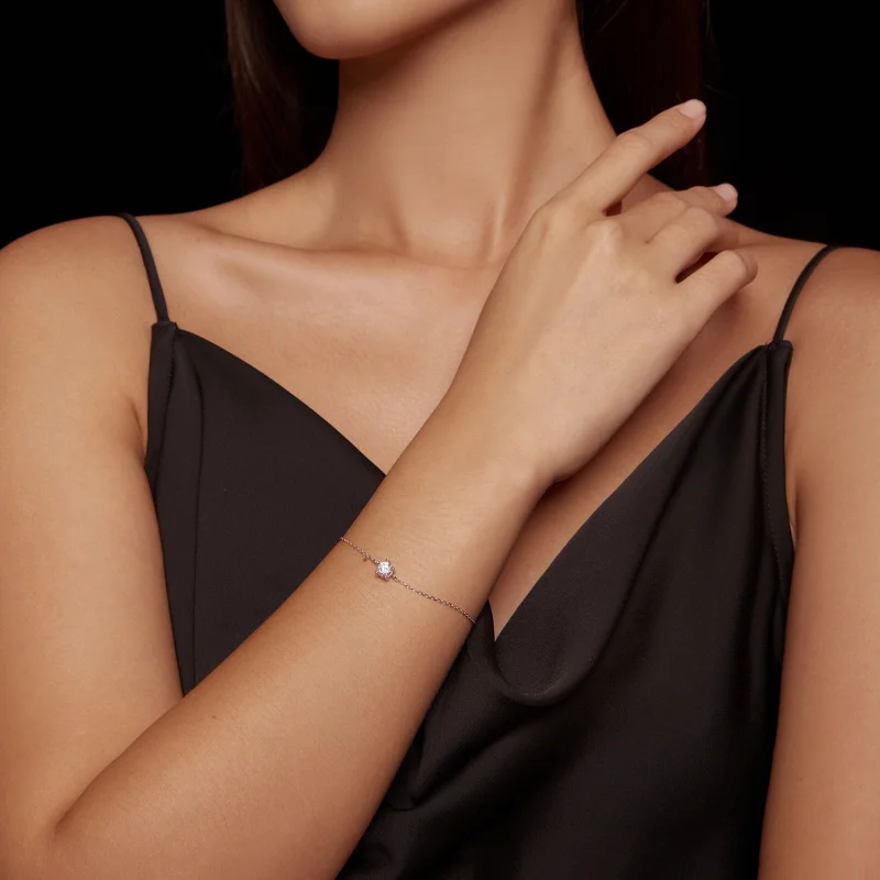 (afbeelding voor) Pandora Stijl Sprankelende Moissanite Armband - MSB001 - Bekijken 6