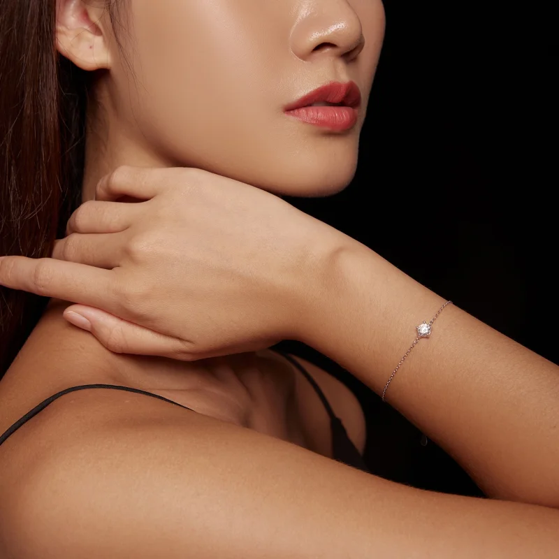 (afbeelding voor) Pandora Stijl Sprankelende Moissanite Armband - MSB001 - Bekijken 8