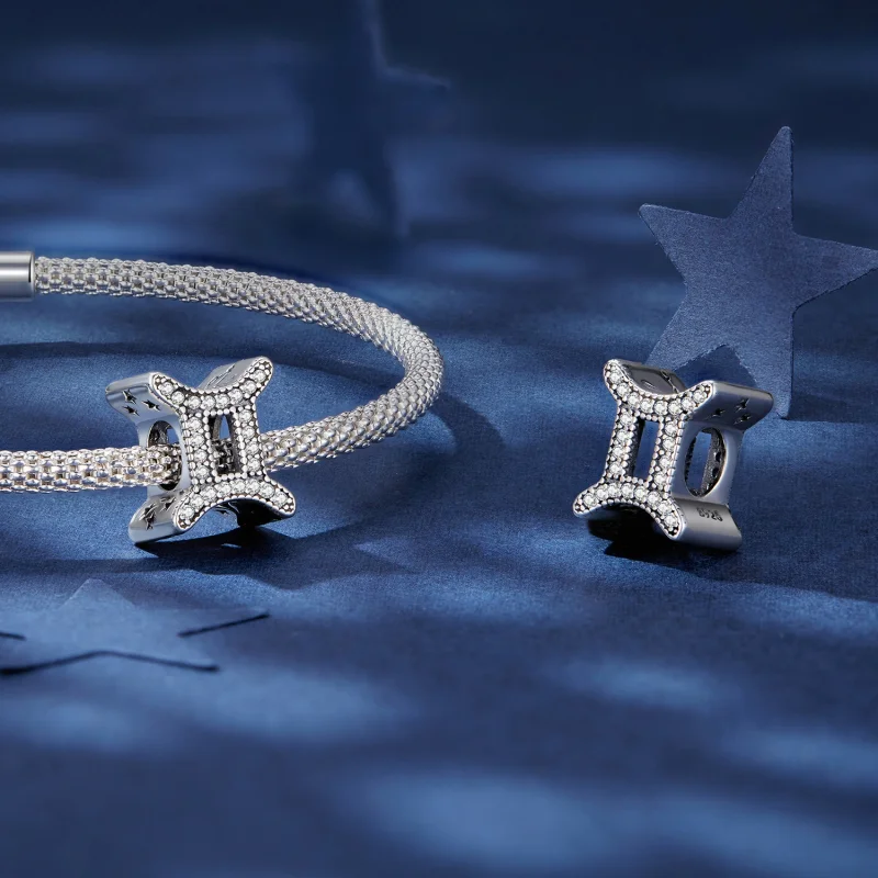 (afbeelding voor) Pandora Stijl Tweelingen Geluksbedel - SCC2516-3 - Bekijken 4