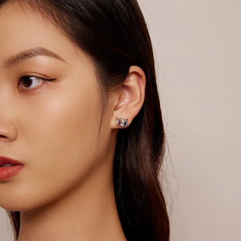 (afbeelding voor) Pandora Stijl Uil Stud Oorbellen - SCE1602 - Bekijken 6