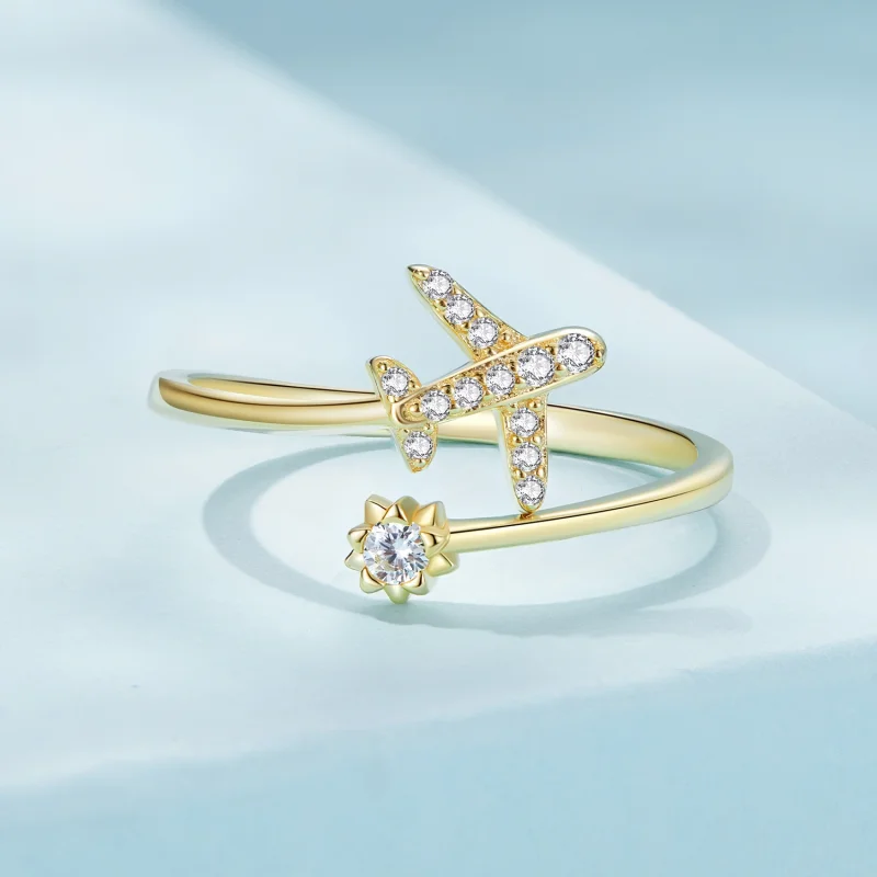 (afbeelding voor) Pandora Stijl Vergulde Afstands Open Ring - SCR623-B - Bekijken 3