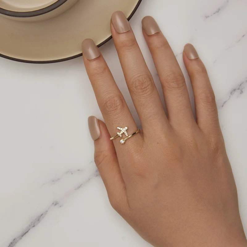 (afbeelding voor) Pandora Stijl Vergulde Afstands Open Ring - SCR623-B - Bekijken 5