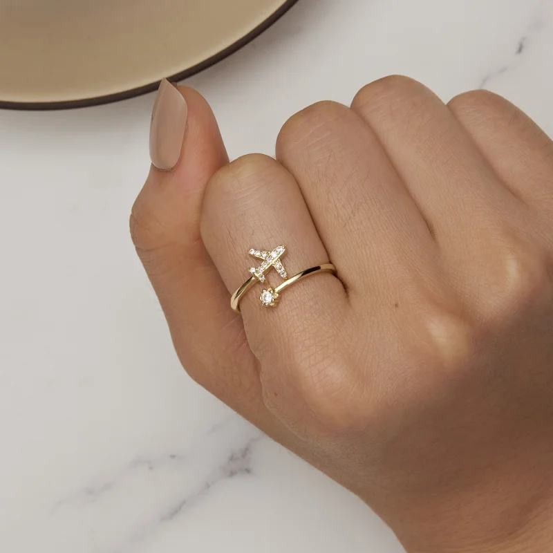 (afbeelding voor) Pandora Stijl Vergulde Afstands Open Ring - SCR623-B - Bekijken 6