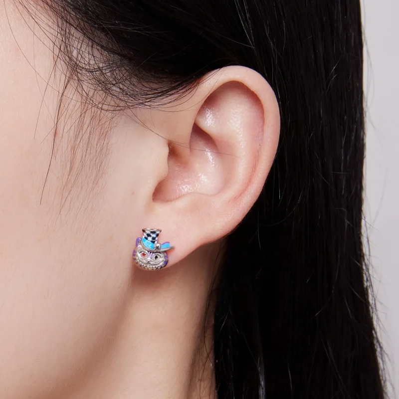 (afbeelding voor) Pandora Stijl Vreemde Magische Kat Stud Oorbellen - BSE823 - Bekijken 7