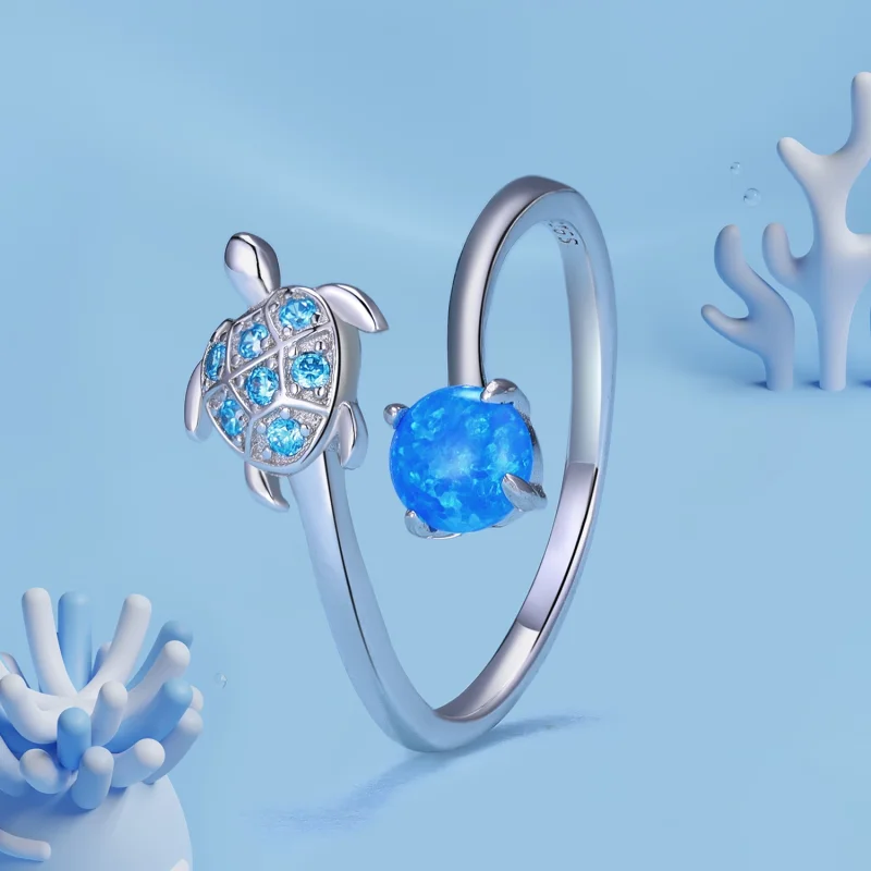 (afbeelding voor) Pandora Stijl Zee Schildpad Ring - SCR928 - Bekijken 2