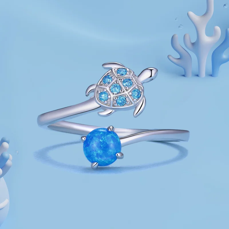 (afbeelding voor) Pandora Stijl Zee Schildpad Ring - SCR928 - Bekijken 3