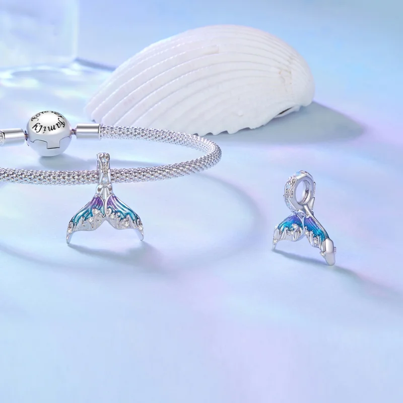 (afbeelding voor) Pandora-stijl Zeemeerminstaart Bedel - BSC876 - Bekijken 4